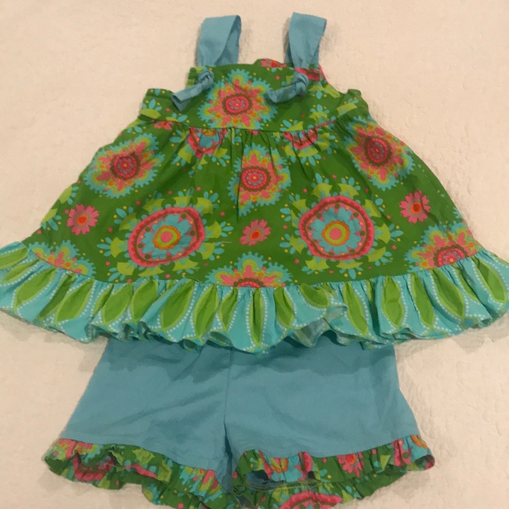 Two price floral summer outfit for kids